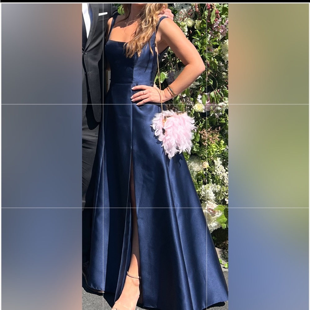 Beautful Navy Gown, Size 6 (tailored from 8), TTS, worn once